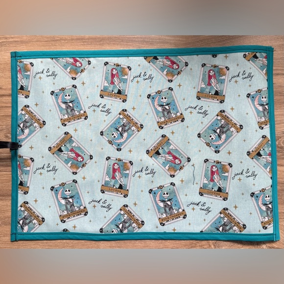 Handmade Kids Roll Up Chalkboard Mat Disney Nightmare Before Christmas Fabric - Picture 1 of 4